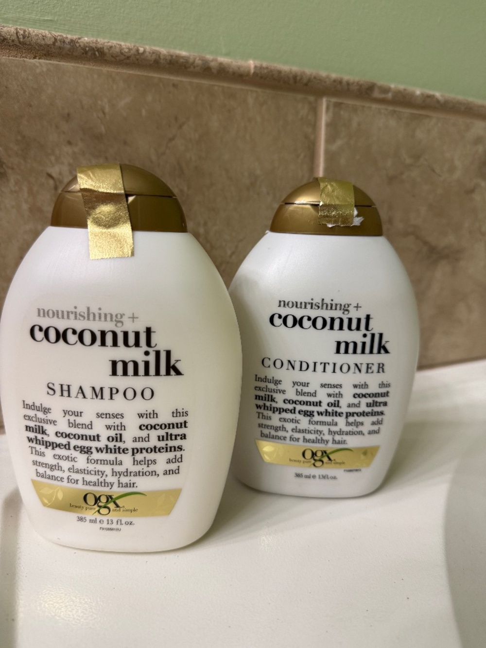 OGX Coconut milk shampoo and conditioner